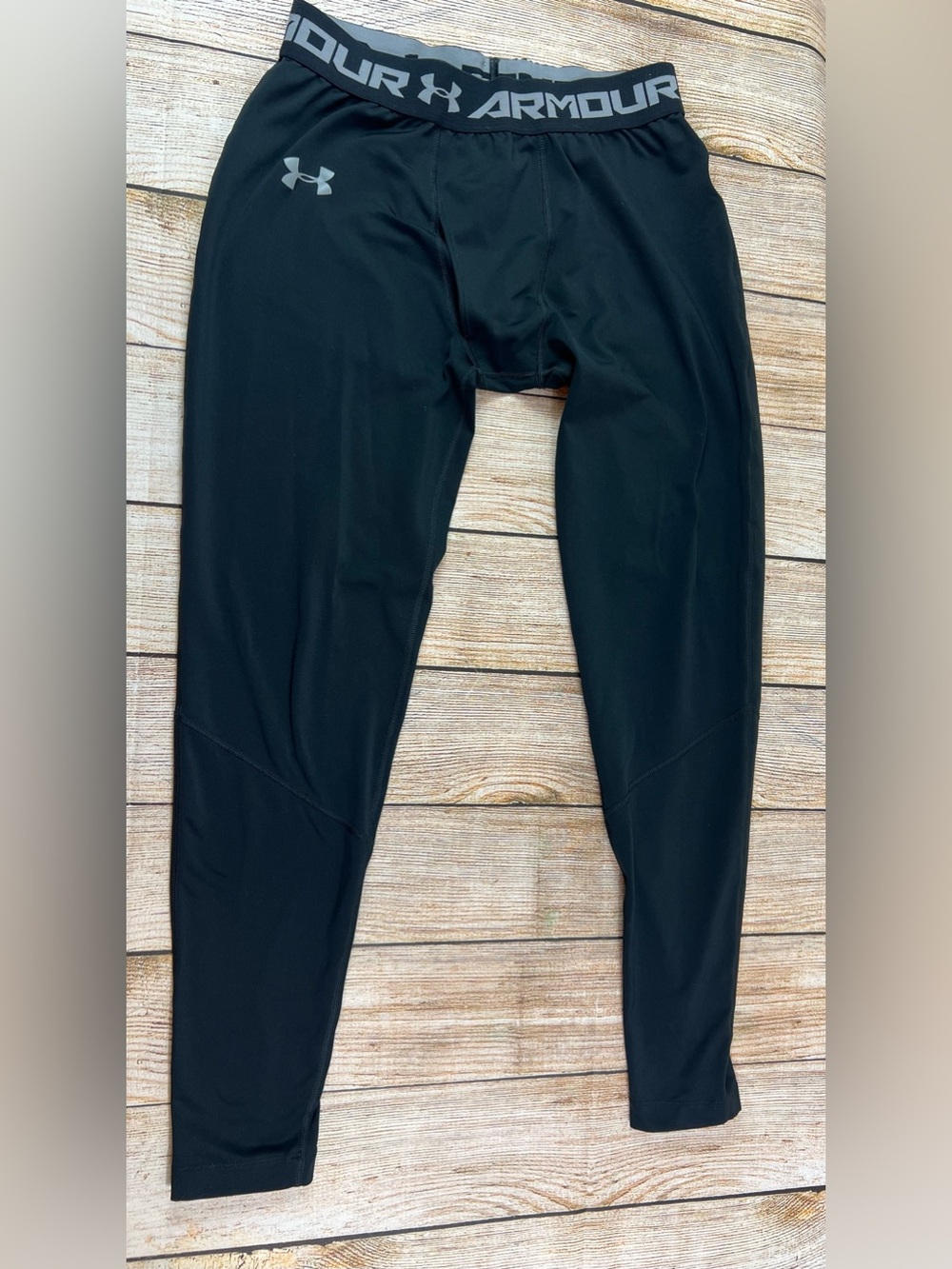 Mens Under Armour Cold Gear Infrared Leggings Black Fitted Size Large